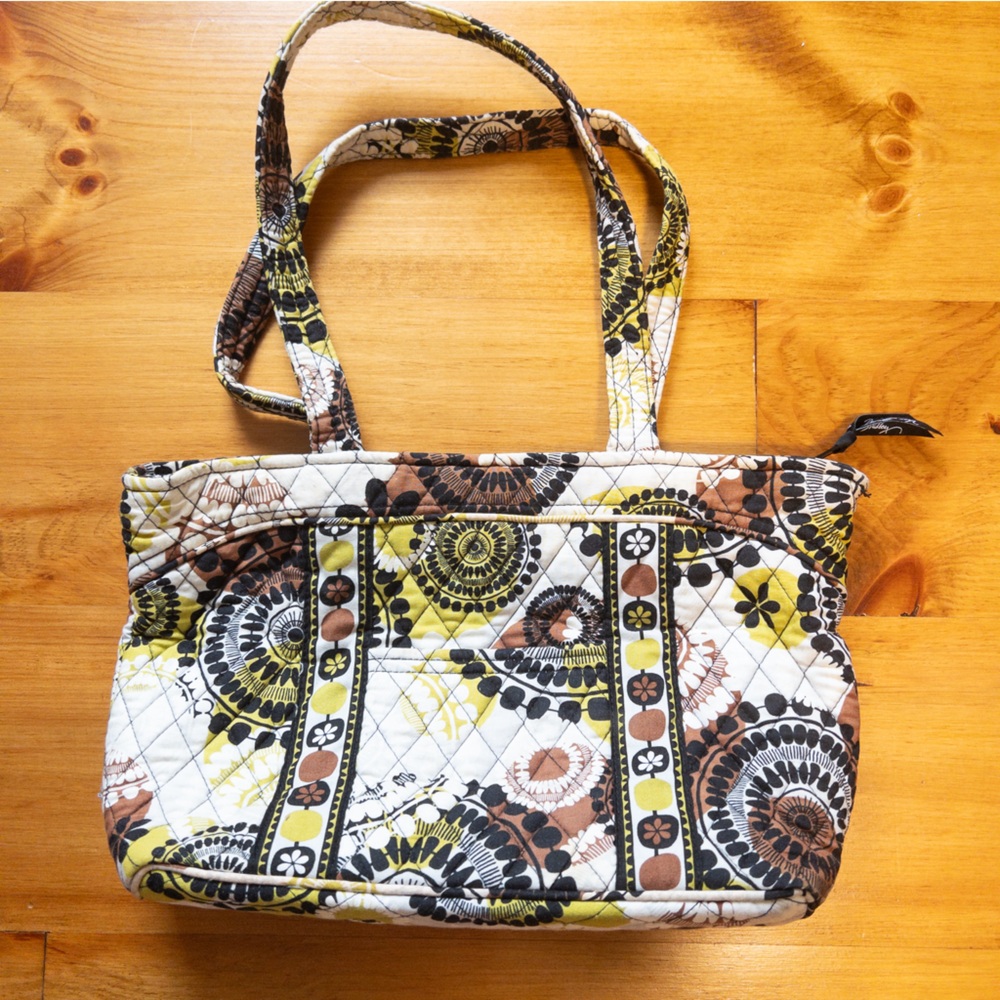 Vera Bradley Cocoa Moss Shoulder Bag Purse